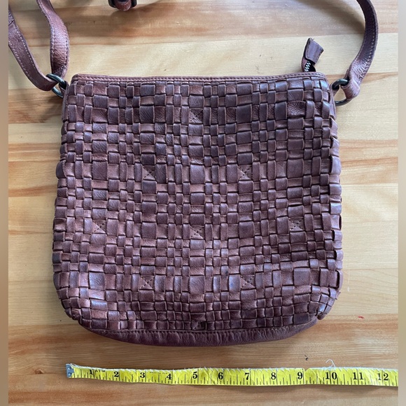 Vintage Vilenca Holland Brown Woven Leather Crossbody Bag - Picture 7 of 8